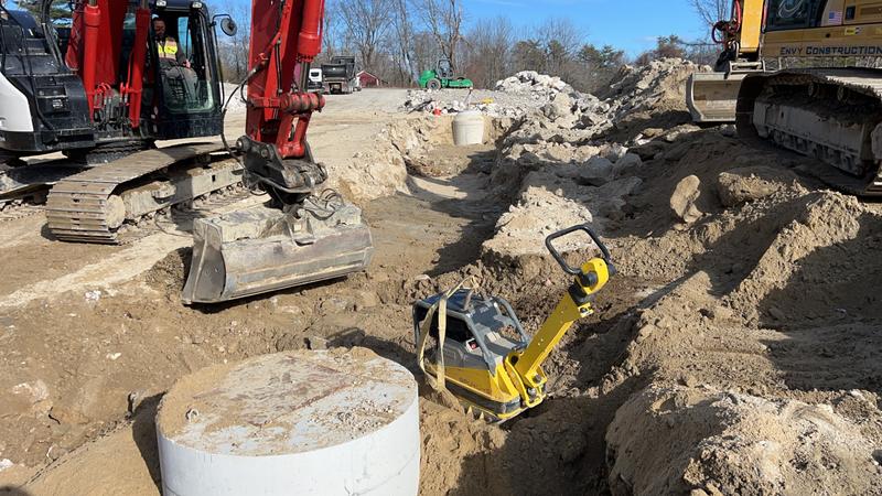 Site utility installation by Envy Excavation
